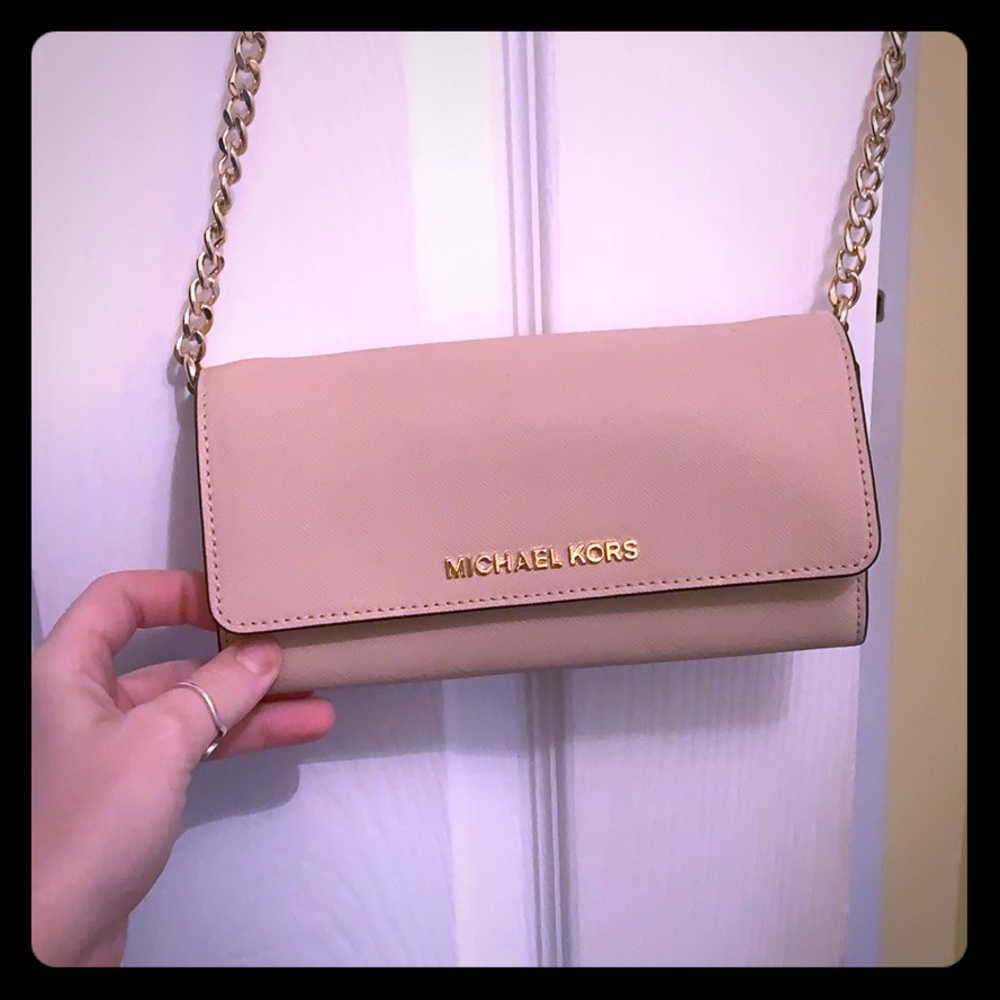 Michael Kors Leather Convertible Cross Body Bag